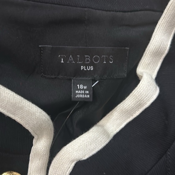 Talbots Plus Black Military Jacket size 18W - Picture 5 of 10